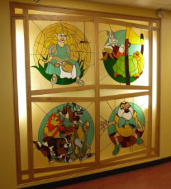 stained glass mural