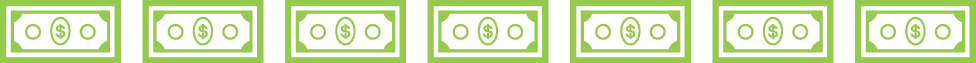 decorative bar using dollar bill icon