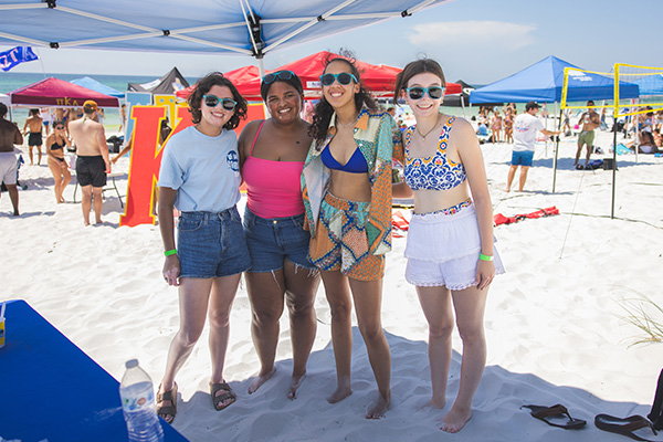 Students at Beach Bash