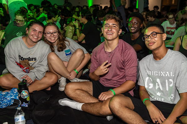 Students attending the 