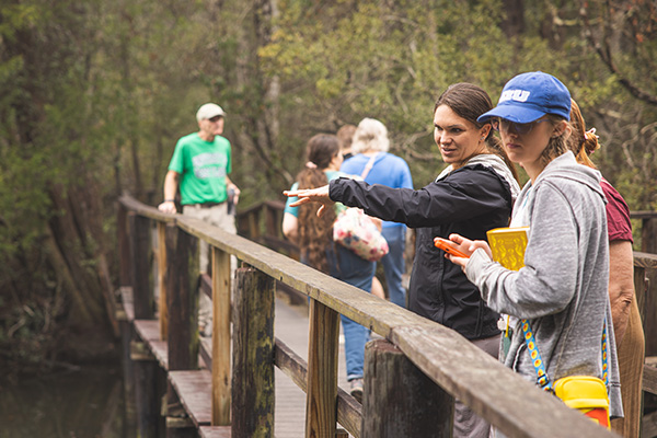 Class on the UWF Nature Trails