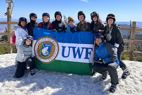 Students on Outdoor Adventures annual ski trip.