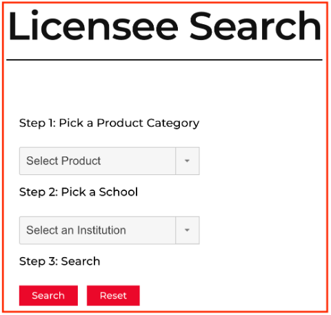 Licensee Search image