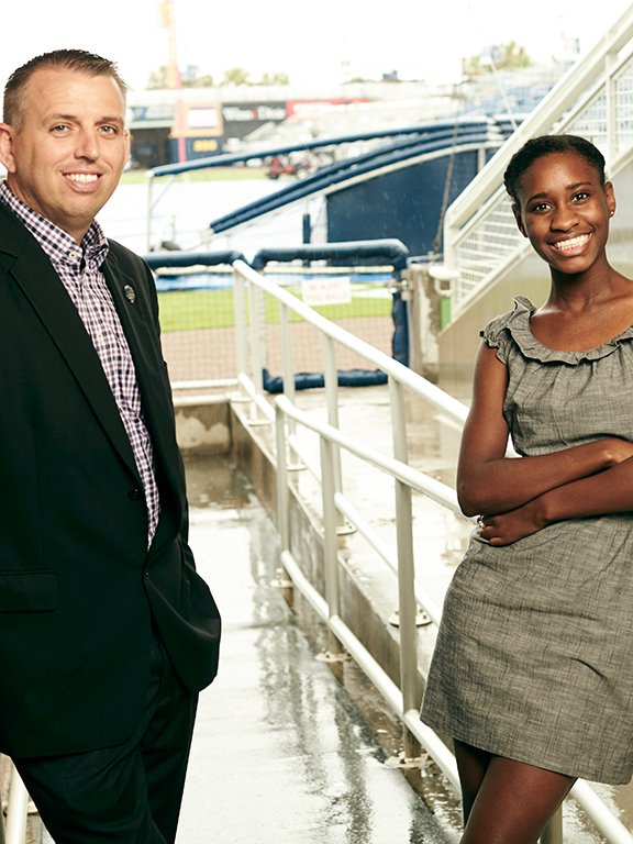 Business management major, matched through UWF's Executive Mentor Program with executive vice president of the Pensacola Blue Wahoos minor league baseball team